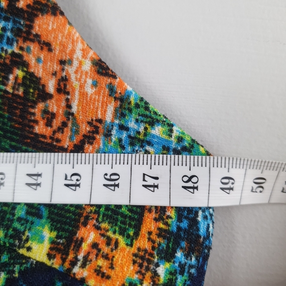 Temt Size L Navy Blue Floral Fit And Flare Women's Sleeveless Dress Summer Sun - Picture 9 of 11